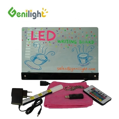 DIY tablero de marcado LED fluorescente iluminado a todo color con ángulo de visión ajustable H / V