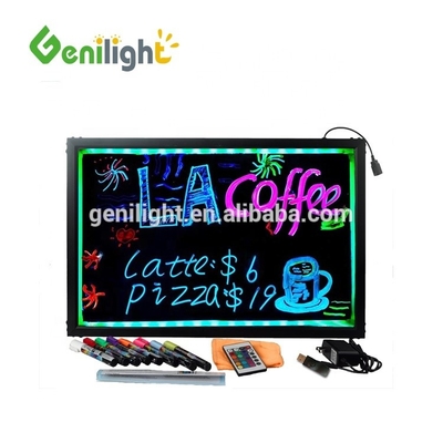 Tablero de escritura de mensajes de LED personalizable Iluminado Tablero de neón borrable DIY