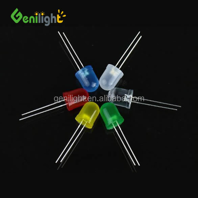 5 mm Diodo redondo Genilight 8 mm F8 LED Componentes electrónicos transparentes estándar