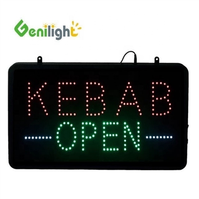 Certificado de potencia ABS Open-Mold BURGERS KEBABS LED Sign para tamaño y color personalizados