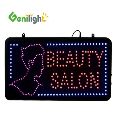 Genilight Indoor LED Salón de belleza Signo Ahorro de energía Función de persecución y movimiento 56 * 33cm