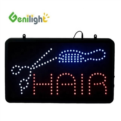 Genilight Indoor LED Salón de belleza Signo Ahorro de energía Función de persecución y movimiento 56 * 33cm
