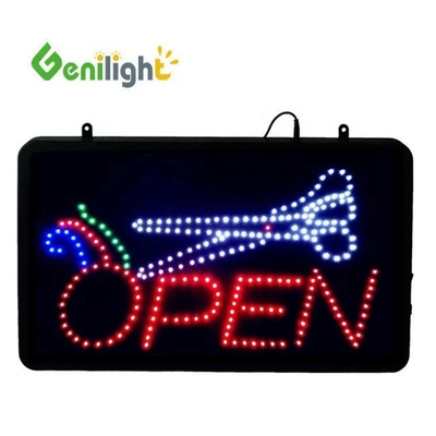 Genilight Indoor LED Salón de belleza Signo Ahorro de energía Función de persecución y movimiento 56 * 33cm