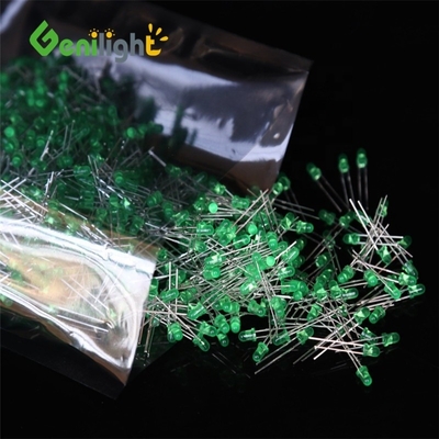 Diodo verde emisor de bombilla LED de 3 mm para un rendimiento estable y constante