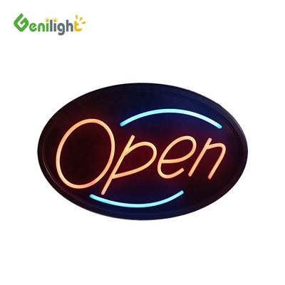 Luz de neón exterior LED personalizada de signo abierto con material ABS y 3 tipos de función de cambio
