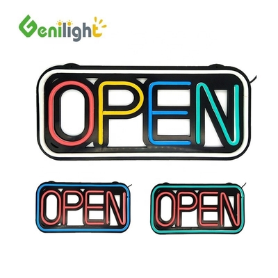 Luz de neón exterior LED personalizada de signo abierto con material ABS y 3 tipos de función de cambio