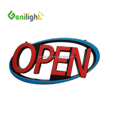 Luz de neón exterior LED personalizada de signo abierto con material ABS y 3 tipos de función de cambio