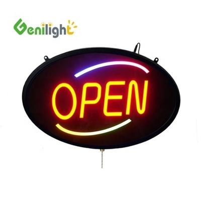 Luz de neón exterior LED personalizada de signo abierto con material ABS y 3 tipos de función de cambio