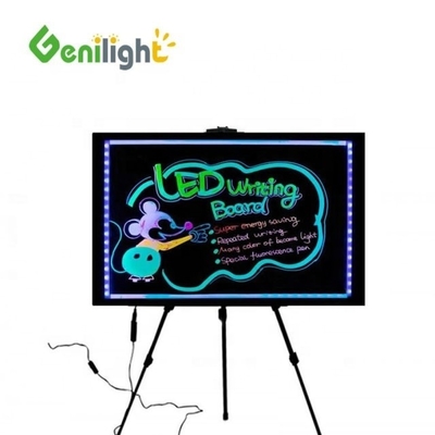 Cuadro de aleación de aluminio Rectángulo Acrílico LED Flashing Tablero publicitario para restaurantes