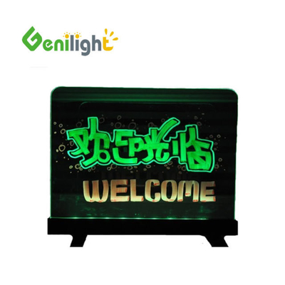Función de rectángulo Tabla de escritura LED ultra delgada de Genilight con 12 tipos de brillo