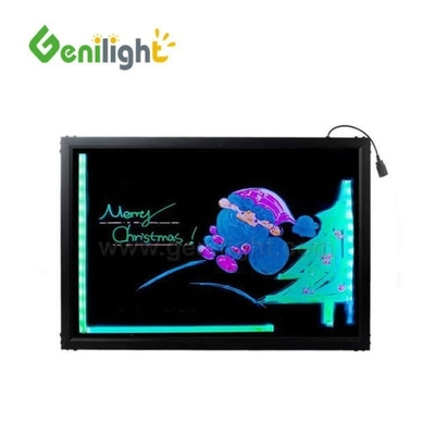 Función de rectángulo Tabla de escritura LED ultra delgada de Genilight con 12 tipos de brillo