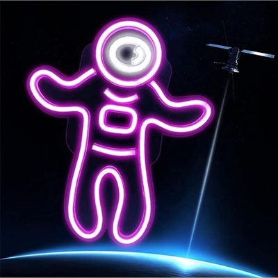 Consumo de energía 1 Astronauta proyector de luz de neón espacios LED signos para la decoración de la pared del dormitorio