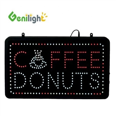 Protección de voltaje LED de la tienda de rosquillas de café Signo Genilight interior 22 * 13 pulgadas con función SDK