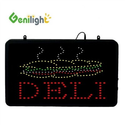 Brillo Genilight Interior diseño de 22 * 13 pulgadas DC12V led SANDWICHES signo de luz de neón abierto