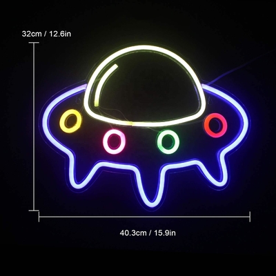 5V Luzes de neón de voltaje para barra Gran OVNI azul Arte de pared de la nave espacial 50000 horas de vida útil