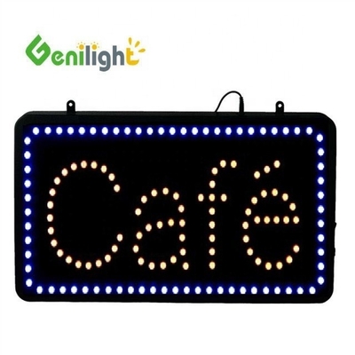 Genilight Indoor 22 * 13 pulgadas LED Café Open Sign con ahorro de energía y función SDK