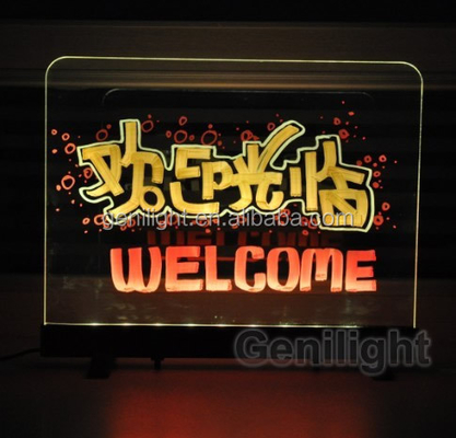 Tabla de escritura magnética de LED con banda RGB SMD5050 personalizable para publicidad interactiva