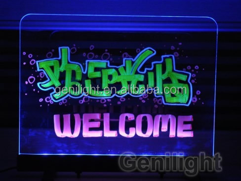 Tabla de escritura magnética de LED con banda RGB SMD5050 personalizable para publicidad interactiva