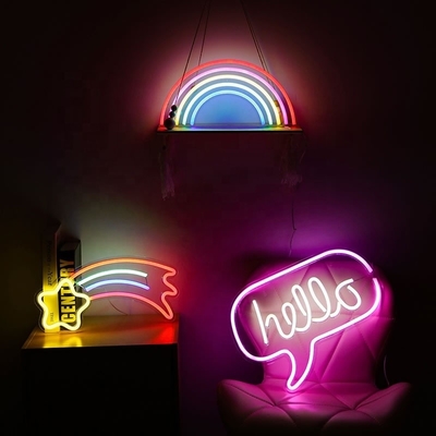 Set de sala de fiestas Signos de neón LED Signo acrílico con luces LED RGB Personalizado y operado por USB