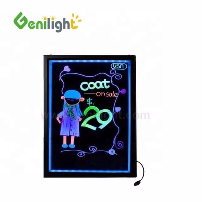 Tabla de escritura reescribible de LED con botón de control, estribo de algodón, forma rectangular y gran capacidad contra viento