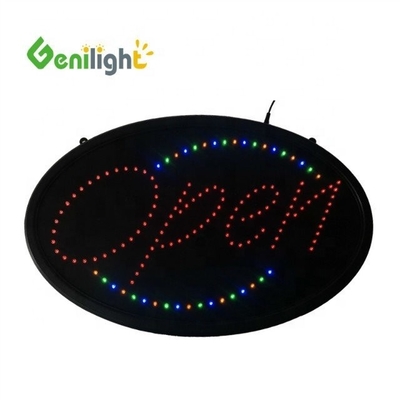 ODM Personalizado LED Oval OPEN Light Neon Sign con alta resolución