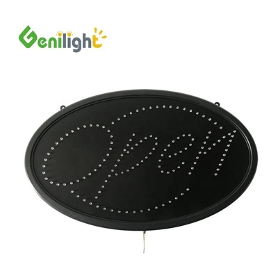 ODM Personalizado LED Oval OPEN Light Neon Sign con alta resolución