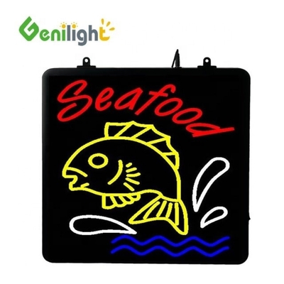 2 Tipo de cambio de funciones SASHIMI LED Neon Open Sign para la tienda de cañas de pesca Pixel Pitch DIY