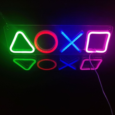 Actualice su sala de juegos con coloridas luces de neón LED 42 * 12.5cm USB Powered Decoración de pared