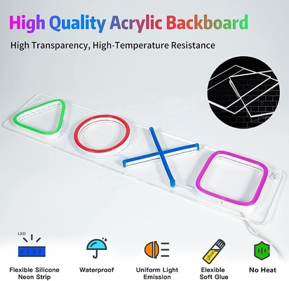 Actualice su sala de juegos con coloridas luces de neón LED 42 * 12.5cm USB Powered Decoración de pared