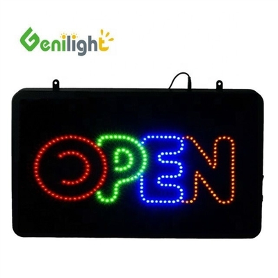 5mm Superbrillo LED Tamaño personalizado LED multicolor Signo abierto para visualización