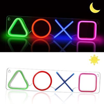 Actualice su sala de juegos con coloridas luces de neón LED 42 * 12.5cm USB Powered Decoración de pared