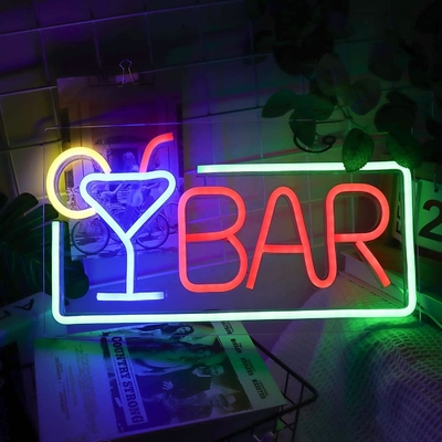 Luz de neón LED atenuable para decoración de pared de la barra de la casa Indicaciones de barra de neón alimentadas por USB