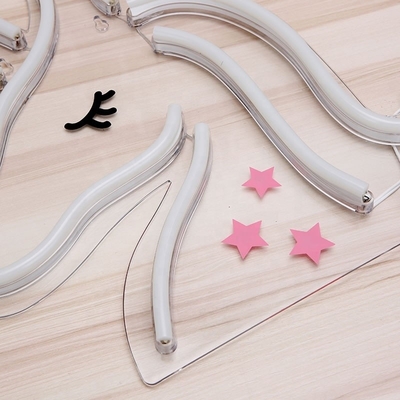 Luz de neón unicornio personalizado LED brillante rosa y blanco signo de neón para el dormitorio perfecto