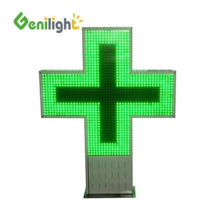 P16 P20 Pixeles 3D LED Farmacia de la señal de pantalla cruzada con comunicación de control RF RS232