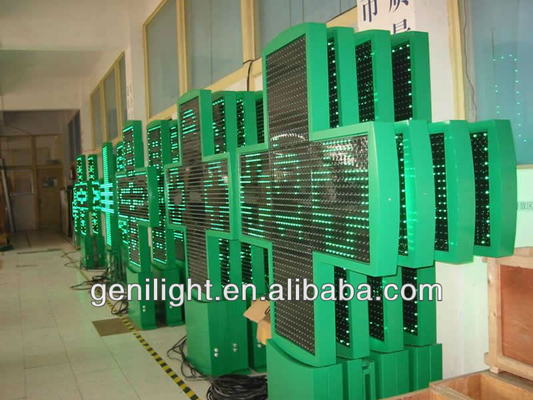 P16 P20 Pixeles 3D LED Farmacia de la señal de pantalla cruzada con comunicación de control RF RS232