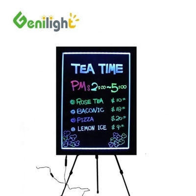 Tabla de superficie de acrílico o vidrio templado Personalizada tabla de señalización LED de color completo