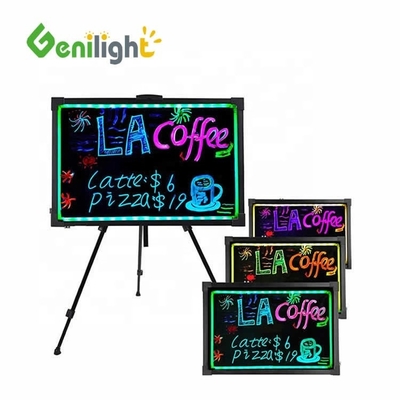 Tablero de escritura LED de vidrio templado de doble cara para presentaciones interactivas