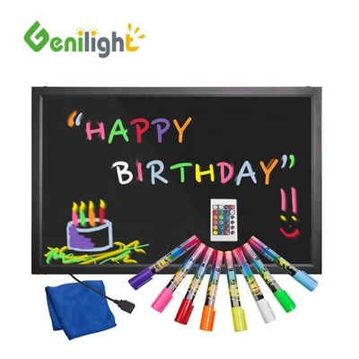 Tablero de escritura LED de vidrio templado de doble cara para presentaciones interactivas