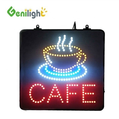 Clasificación IP Personalizado Animado 12V Acrílico LED Light Cafe Neon Sign para Negocios de Tiendas