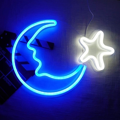 Luz de neón de estrella de luna LED para decoración de festivales Duración de vida 50000 horas Consumo de energía 1