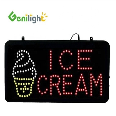 Tienda de helados Electrónica LED Neon Open Sign con marco ABS y tablero frontal acrílico