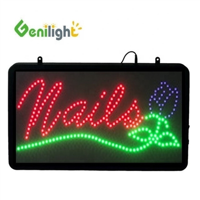 Rectángulo LED NAILS SIGN Hacer que su pantalla de uñas brille con nuestro diseño de movimiento parpadeante