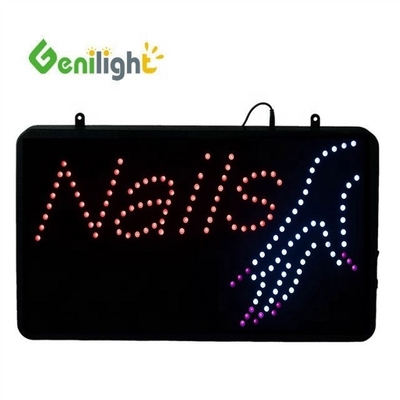 Rectángulo LED NAILS SIGN Hacer que su pantalla de uñas brille con nuestro diseño de movimiento parpadeante