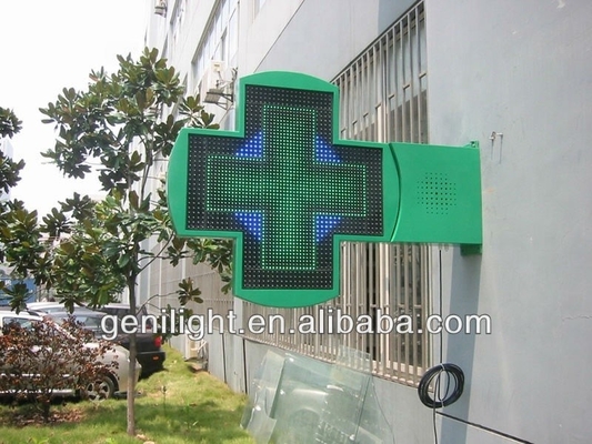 Display LED cruzado de farmacia al aire libre con destello brillante e integración de funciones SDK