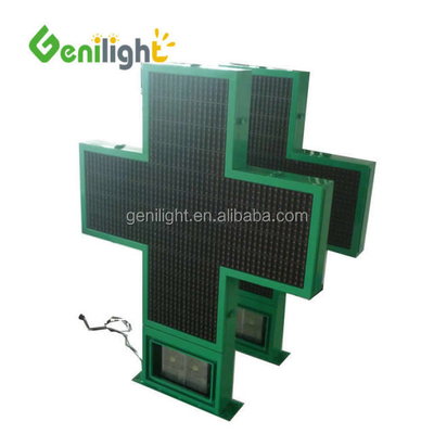 Indicador de farmacia de LED verde al aire libre P10 P16 P20 P25 RF WIFI 1024*1024mm Brillo ≥6000CD