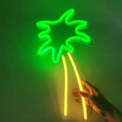 Gran señal de neón del árbol de coco LED Flex Neón luz de luz de USB alimentada por luz nocturna para el cuarto de los niños Voltado 5V