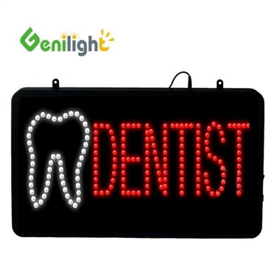 Genilight Dentista personalizado Animación LED Neon Sign con logotipo del diente Alta relación de contraste