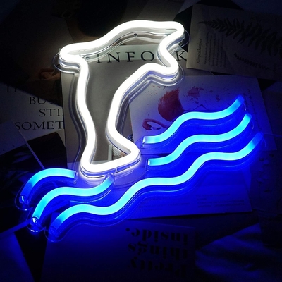 5V Gran Delfin Neón Luz Marquee Batería USB Operado Mesa Led Luz Decoración de pared