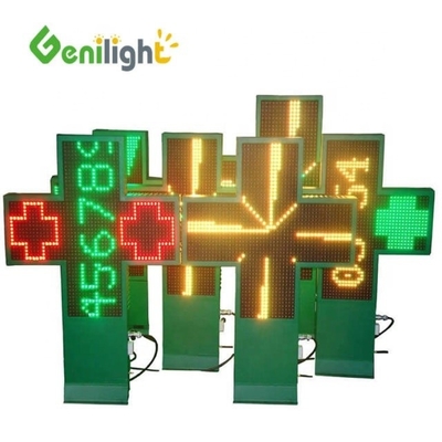 1280 / 2560 puntos LED Iluminado Cruz Médica FARMACIA Signo comercial con medios fotográficos