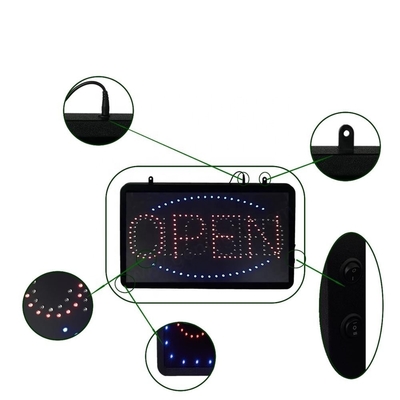 Super brillante abierto cerrado animado parpadeante LED de la ventana de la señal con y PCB delantero